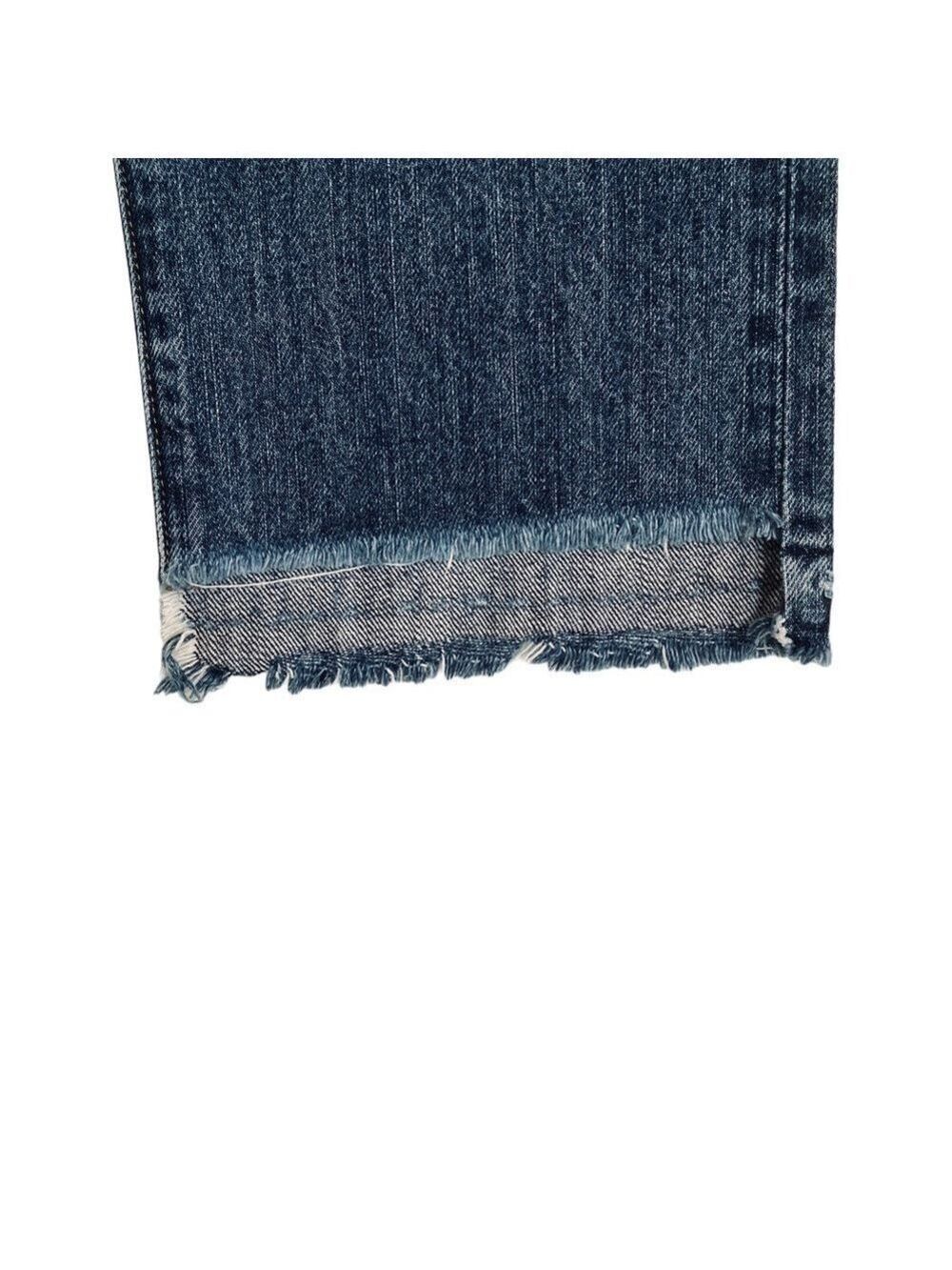 Point Sur Shoreditch Straight Leg Raw Hem Denim Jeans Patch Distressed sz 28 - Picture 15 of 15